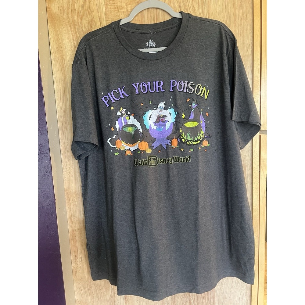 Disney Parks Halloween Pick Your Poison Villains Adult T-Shirt Size Medium NWT